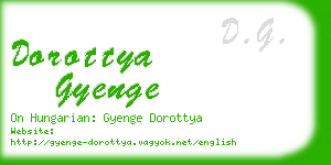 dorottya gyenge business card